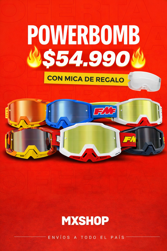 Antiparras FMF Powerbomb + Mica de regalo
